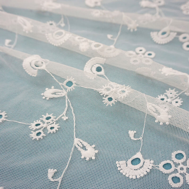 All-Over Water Soluble Bridal Embroidered Fabric for Women's Wear Whol 2